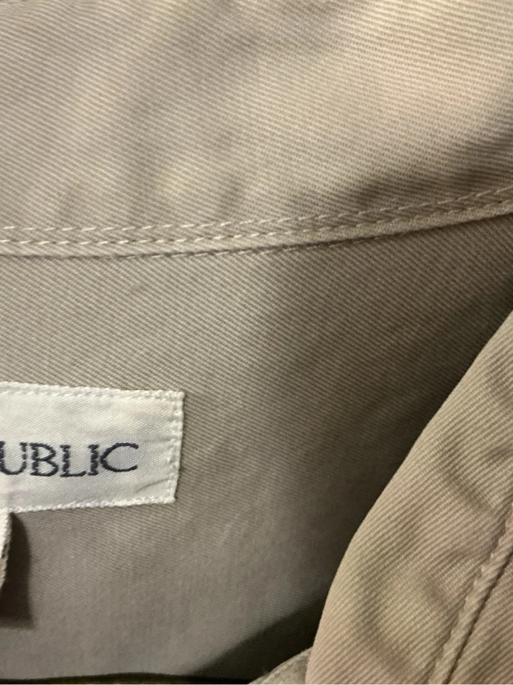 Banana Republic Men's Light Beige Button-Up Shirt Jacket vintage original BR